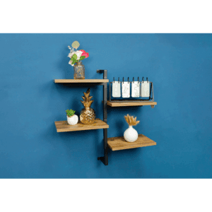 Pargi Dark Oak Tall Wall Shelf
