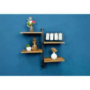 Pargi Dark Oak Tall Wall Shelf