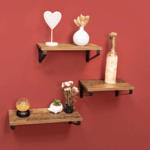 Pargi Dark Oak Floating Wall Shelves