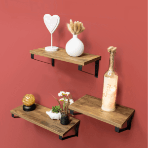 Pargi Dark Oak Floating Wall Shelves
