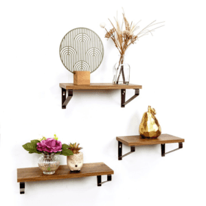 Pargi Dark Oak Floating Wall Shelves