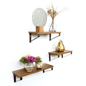 Pargi Dark Oak Floating Wall Shelves