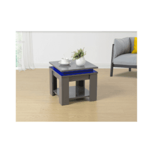 Effulgence Square Side Table w/ Blue LED Light