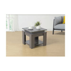 Effulgence Square Side Table w/ Blue LED Light