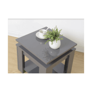 Effulgence Square Side Table w/ Blue LED Light