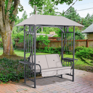 Outsunny Garden 2 Seater Swing Seat w/ Canopy