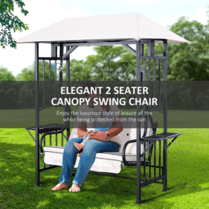 Outsunny Garden 2 Seater Swing Seat w/ Canopy