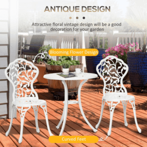 Outsunny Aluminium Bistro Set