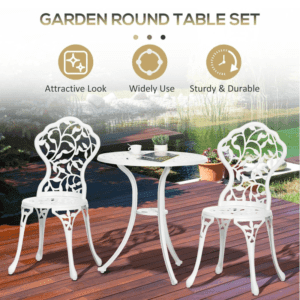 Outsunny Aluminium Bistro Set