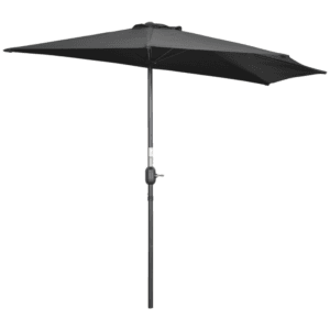 Outsunny Metal Parasol Half Round 3m
