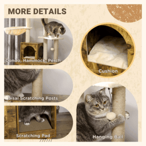 PawHut Litter Box Enclosure w/ Cat Tree