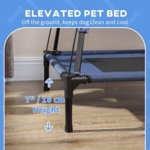 PawHut Elevated Dog Bed Cooling w/Canopy