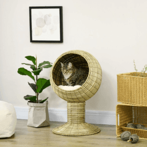PawHut Raised Cat House Cat Bed