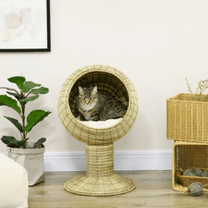 PawHut Raised Cat House Cat Bed