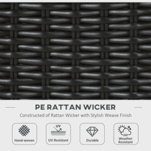 Outsunny Gas Fire Pit Table w/ Rain Cover