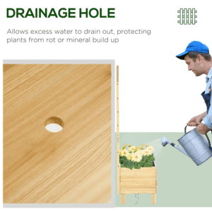 Outsunny Wooden Planter w/ Trellis