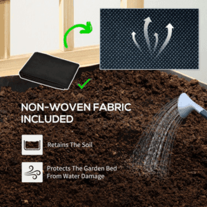 Outsunny Wooden Planter w/ Trellis