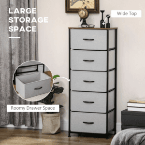 Homcom Chest of Drawers w/ 5 Drawers