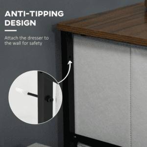 Homcom Chest of Drawers w/ 5 Drawers