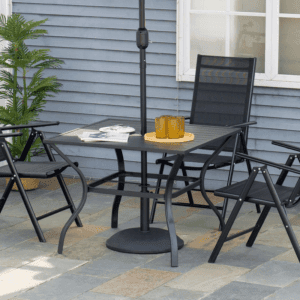 Outsunny Garden Table with Parasol Hole