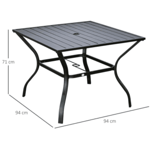 Outsunny Garden Table with Parasol Hole