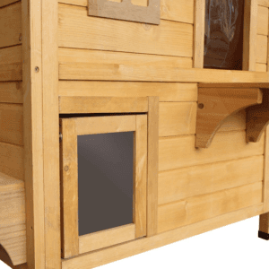PawHut Wooden Cat House Shelter