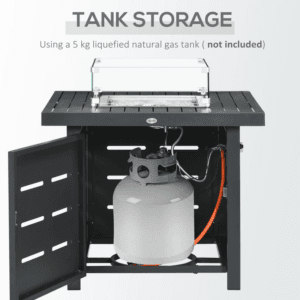 Outsunny Furniture Set w/ Gas Firepit Table