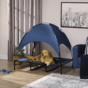 PawHut Elevated Dog Bed Cooling Blue