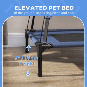 PawHut Elevated Dog Bed Cooling Blue