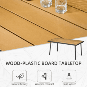 Outsunny Furniture Set with Sofa Coffee Table