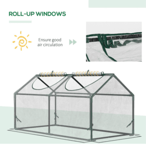 Outsunny Greenhouse w/ 2 Windows Clear