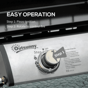 Outsunny Portable Gas BBQ Grill