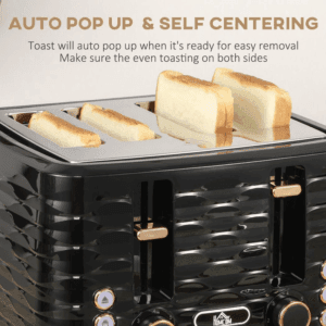 Homcom Kettle & Toaster Set 1.7L/4 Slice