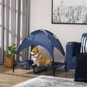PawHut Elevated Dog Bed Cooling w/ Canopy