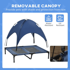 PawHut Elevated Dog Bed Cooling w/ Canopy