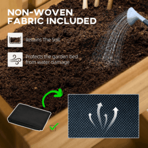 Outsunny Wooden Planters with Trellis