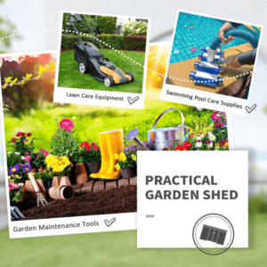 Outsunny Metal Garden Shed 9 x 6ft