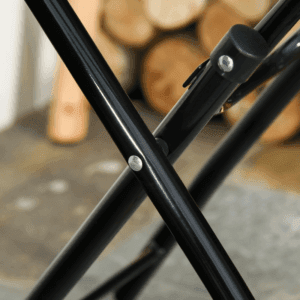 Outsunny Garden Table Round Foldable Black