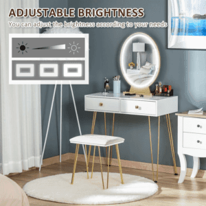 HOMCOM Dressing Table With Mirror