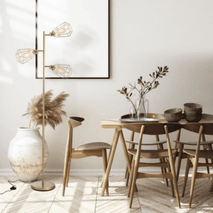 Homcom Floor Lamp w/ 3 Lights Round Base