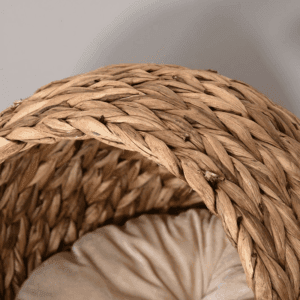 PawHut Wicker Cat House Raised Cat Bed