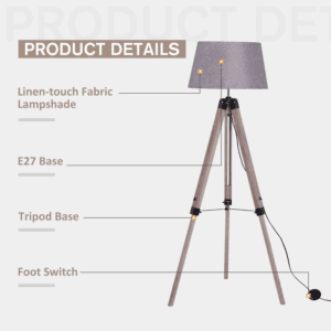 Homcom Tripod Floor Lamp Freestanding