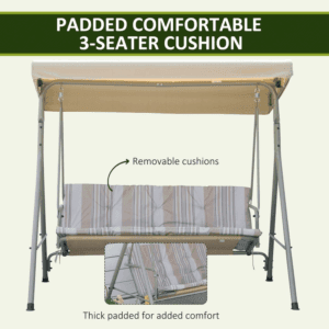 Outsunny 3 Person Swing Chair