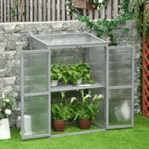 Outsunny Wood Cold Frame Greenhouse