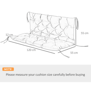 Outsunny Bench Cushion 2 Seater