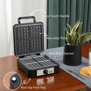 Homcom 4 Slice Waffle Maker 1200W