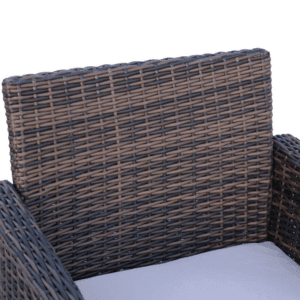 Outsunny 4pc Rattan Wicker Sofa 2-Seater Loveseat