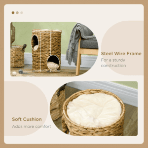 PawHut Cat Barrel Tree for Indoor Cats 47cm