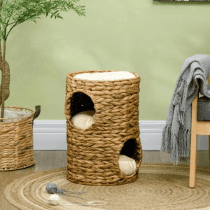 PawHut Cat Barrel Tree for Indoor Cats 47cm