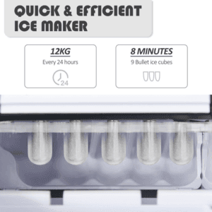 Homcom Ice Maker 12kg/24H w/ Scoop